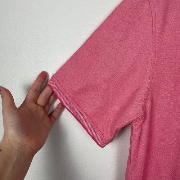 Izod Men's Sz XL Tall Pink Short Sleeve Polo Casual Work Career Wear - Picture 5 of 8